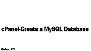 cPanel create a mySQL Database . Affiliate marketing course part 9