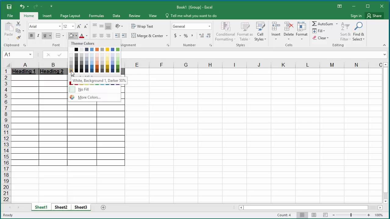 how-to-select-range-of-cells-across-multiple-worksheets-in-excel-2016-youtube