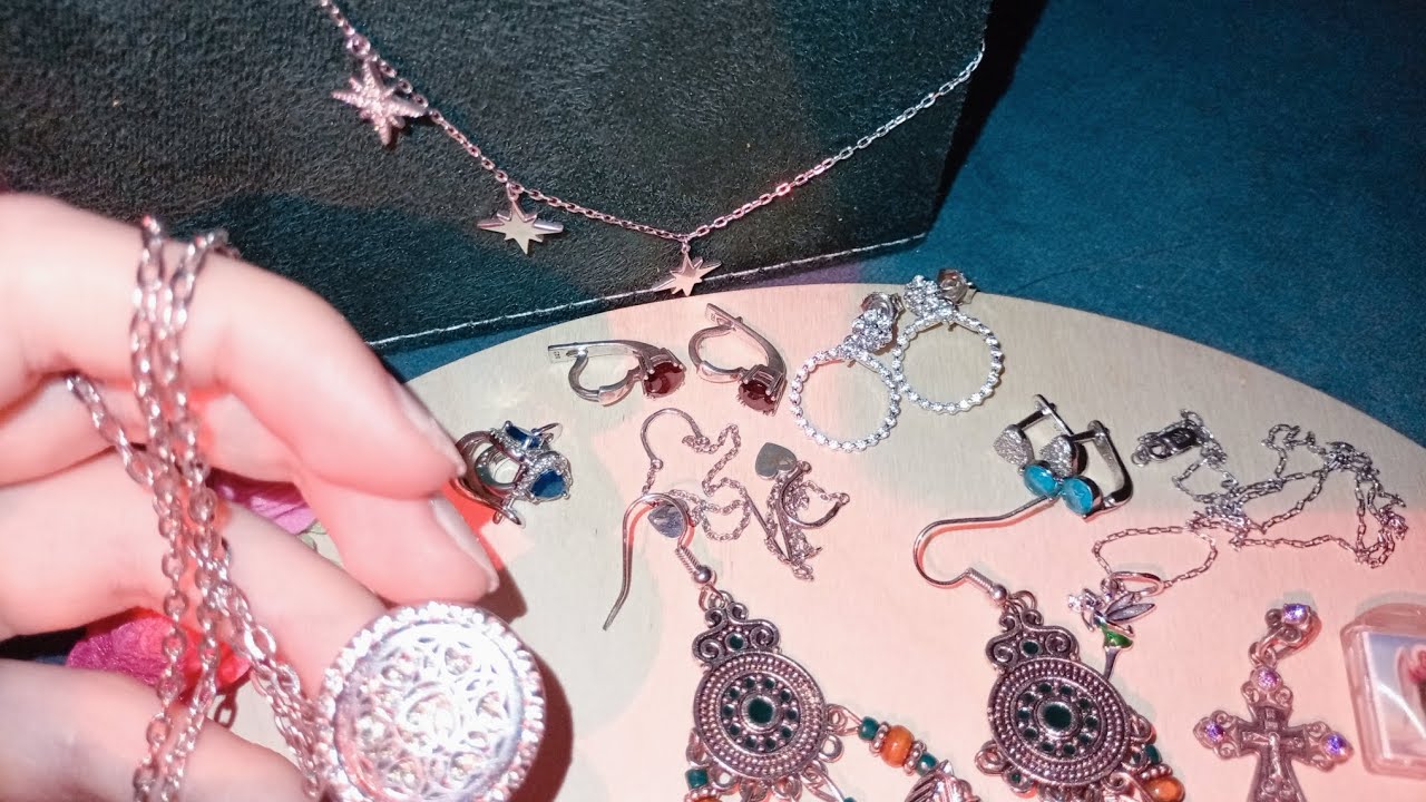 ASMR Обзор моих повседневных украшений 💖 Тихий шепот 💖 АСМР