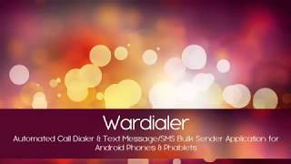 Wardialer - Automatic Calling Dialer App & Mass SMS by List/CSV Application Android screenshot 1