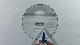 Circle drawing - easy Circle drawing - easy Circle scenery - easy scenery drawing - drawings