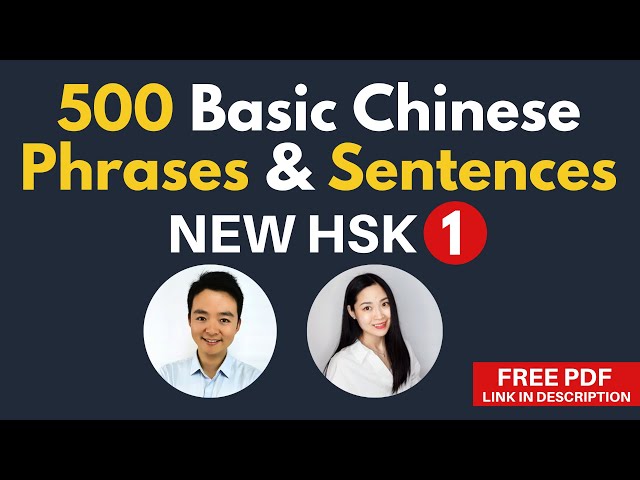 Learn Basic Chinese Words in Phrases u0026 Sentences for Beginners New HSK 1 Vocabulary Examples HSK 3.0 class=