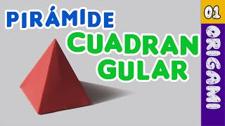 Cómo hacer una pirámide cuadrangular de ORIGAMI_ método 01 / square origami pyramid