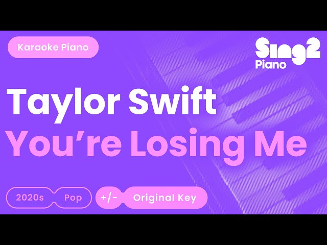 Taylor Swift - You're Losing Me (Karaoke Piano) class=