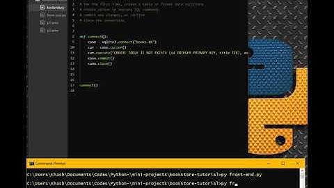 Bookstore manager with Tkinter and Sqlite. Part 3.