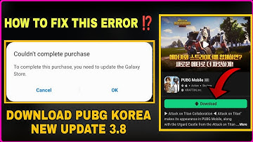 Pubg KR 3.8 Update Problem | How to Fix 