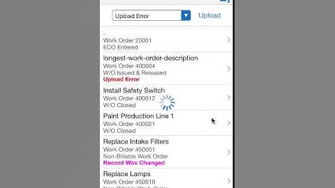 JD Edwards EnterpriseOne Manage My Work Orders Disconnected Mobile Smartphone