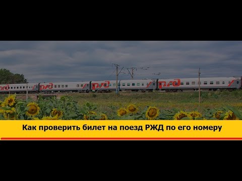 Как проверить подлинность (легитимность) билета на поезд РЖД по его номеру