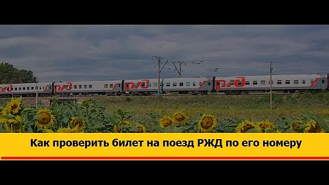 Где посмотреть номер поезда в билете