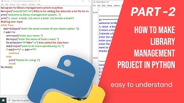 How To Make Library Management System Project in Python| PART-2 | #python #pythonprojects