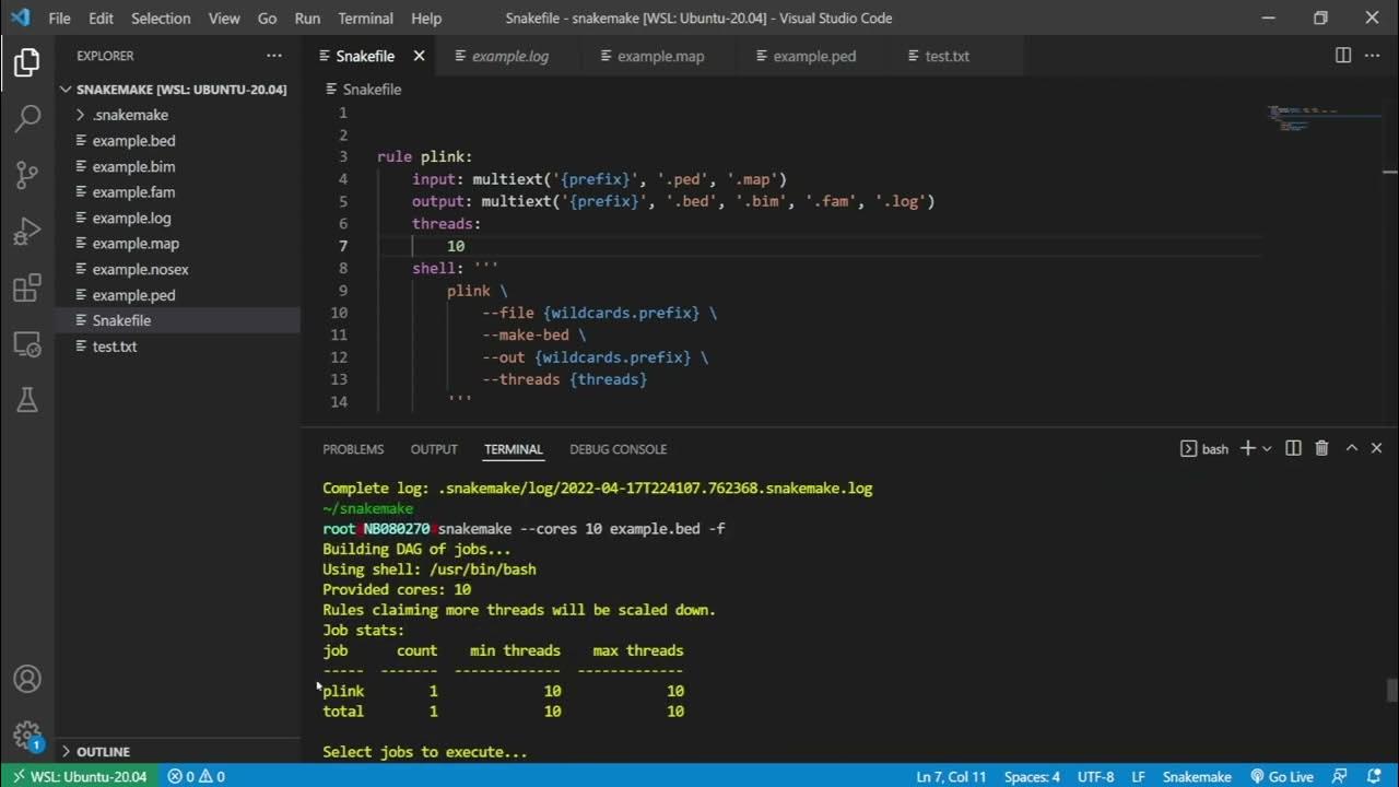 Snakemake #9 Using multiple threads to run your snakemake rules - YouTube