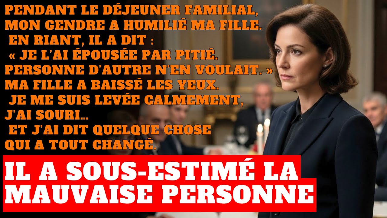 Il m'a méprisé devant tous   j'ai pris la parole et tout a changé soudainement