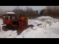 Вытащил вмерзший в землю трактор ДТ-75 !!
