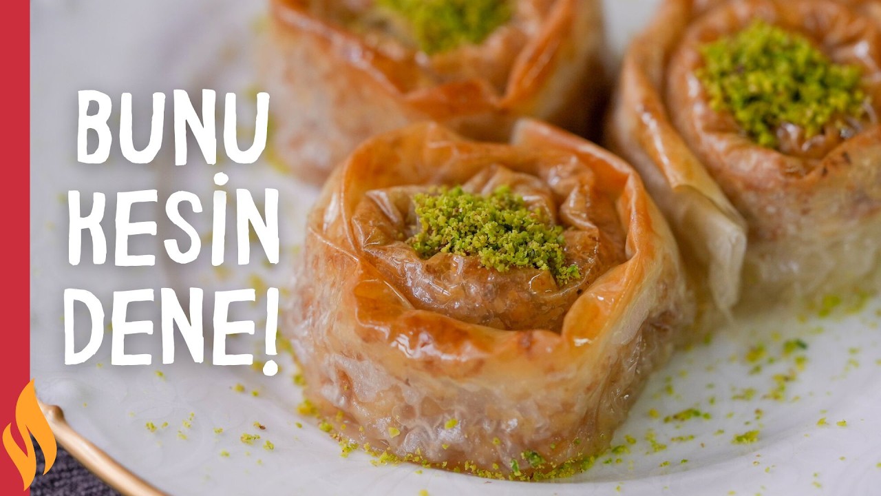 10 Dakikada Bayram Tatlısı ???? Az Malzemeli Pratik Gül Baklava Tarifi ???? 10 Dakikada Bayram Tatlısı ???? Az Malzemeli Pratik Gül Baklava Tarifi ????