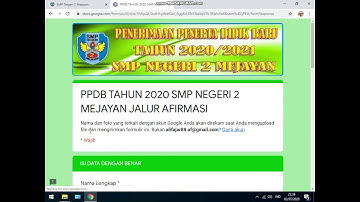 CARA DAFTAR PPDB 2020 VIA ONLINE MELLUI JALUR AFIRMASI
