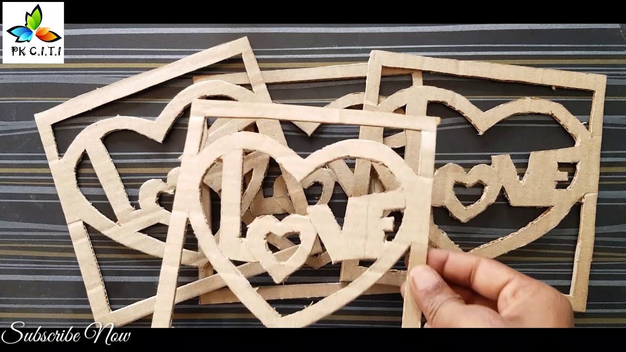 Diy Heart shape hanging lamp / Valentine's day craft ideas