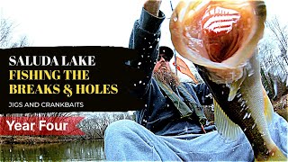 Saluda Lake January Kayak Bass Fishing - Buckskin Road Access - Winter Bass Fishing