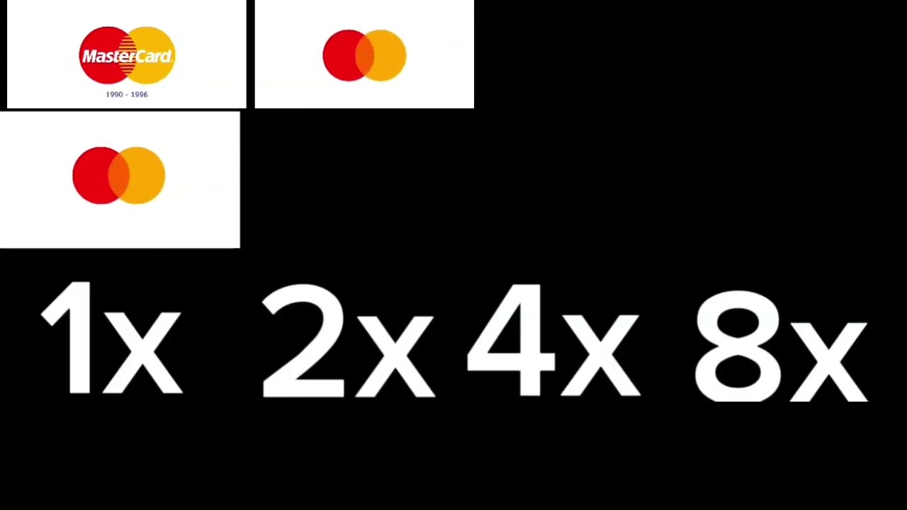 MasterCard Logo Evolution 1x to 16384x speed