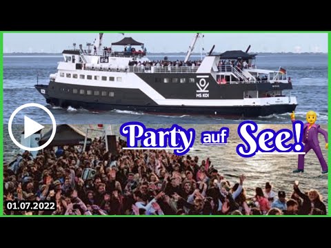 Cuxhaven: Partyschiff “MS KOI“ u. Grimmershörnbucht ein Abend vor “Tag des Sports “