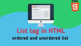 List tag in HTML(Part-1)|class IX to XII| learn html code in easy way| with explanation|with example