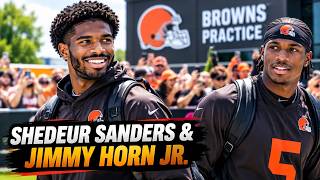 🚨 SHEDEUR SANDERS & JIMMY HORN JR. ARRIVE AT BROWNS PRACTICE! FANS GO WILD!