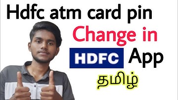 hdfc atm card pin reset / how to change hdfc debit card pin through mobile app / atm pin reset/tamil