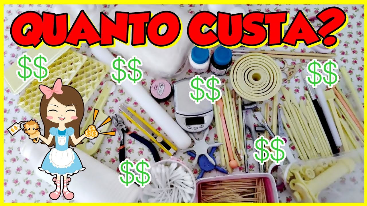 Investimento INICIAL: QUANTO CUSTA começar no biscuit? Lista dos materiais BÁSICOS