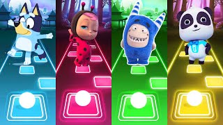 Bluey Vs CoComelon Vs OddBods Vs BabyBus | Tiles Hop EDM Rush