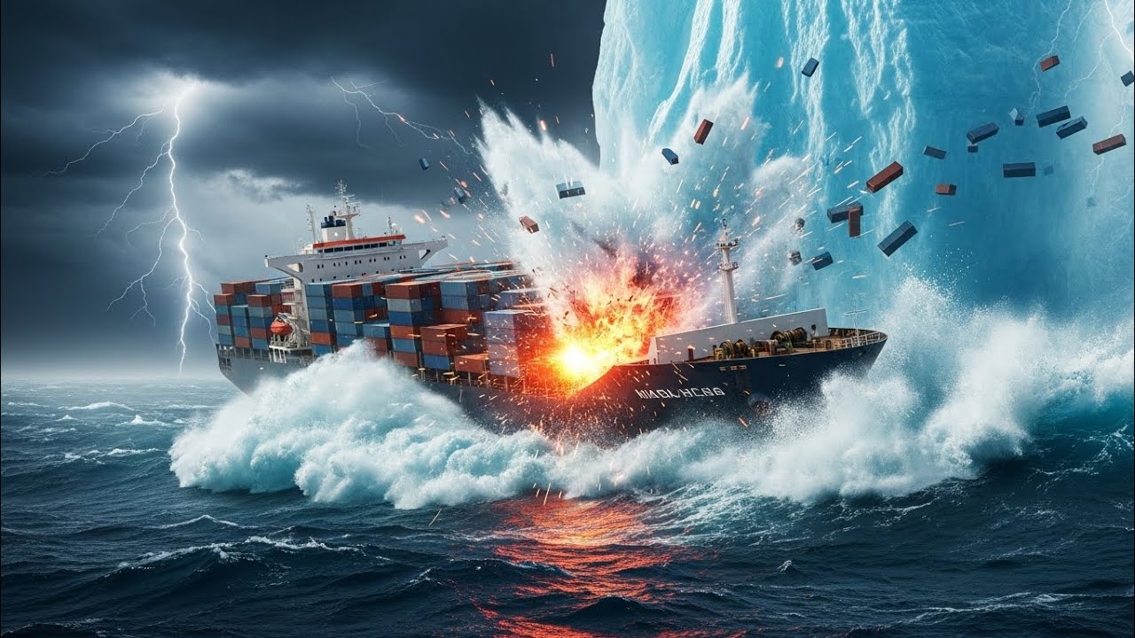 🚢 Khaufnak Ship Accident in Ocean Storm | Massive Cargo Ship Disaster Caught on Camera 