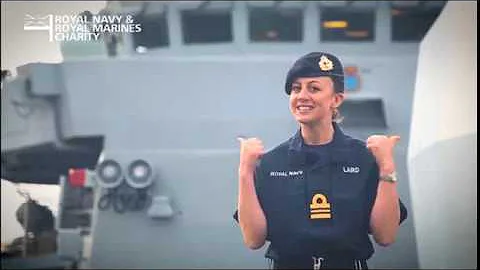 Lt Cdr Ellen Laird with a 10th birthday message