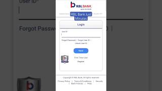 📲RBL Bank Internet Banking Password Forgot? | Quick Solution #youtubeshorts #shorts