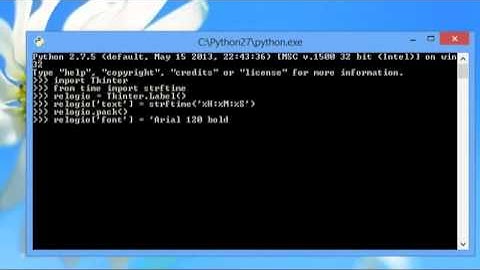 Exemplo Relogio em Python