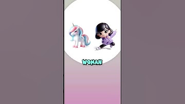 Unicorn + human woman 🥰🥰#shorts #fusion #animash #gaming #gameplay #games