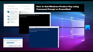 how to find windows product key using command prompt or powershell