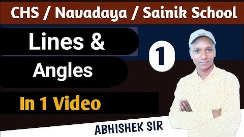 Lines and Angles | Chs Class 9 online preparation |  BHU SET  | Mathematics | Abhishek Sir