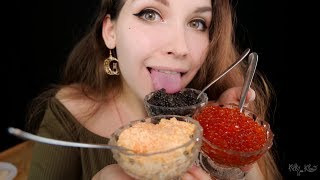 ASMR Caviar 🍣 (EATING SOUNDS) Mukbang  🥄