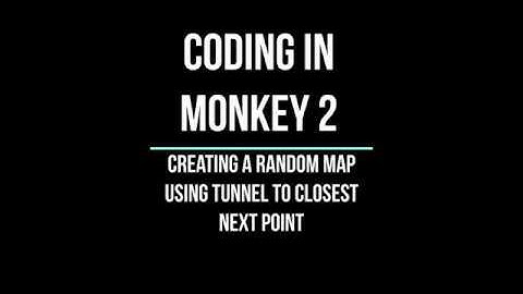 Coding in Monkey 2  -  Random map using tunneling to closest next point