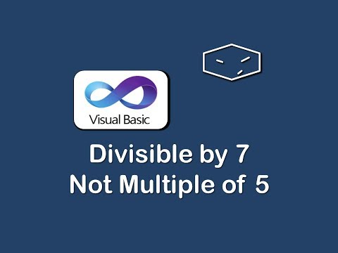 divisible by 7 not multiple of 5 in vb.net