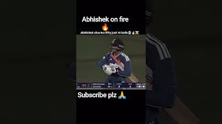 👿😀#Abhishak on fire 🔥#ind vs nz 2026 T20 match #fastest fitty on abhishek 👿 #new abhishek shorts #🙏🔥
