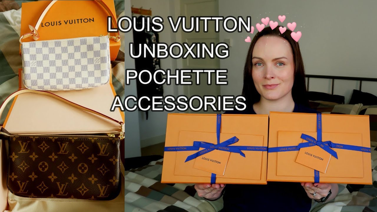 LOUIS VUITTON POCHETTE ACCESSOIRES UNBOXING & REVIEW 