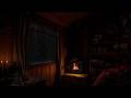 Instant Sleep Zone 😴 Rain Outside the Window &amp; Warm Fire in a Cozy Bunk Cabin 🌧️🔥