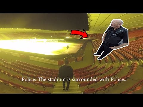 POLICE ESCAPE IN STADIUM! *WE GOT AWAY*