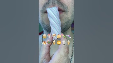 Asmr marshmallow #asmr #marshmello #asmreating #eatingshow #emojis #mukbang