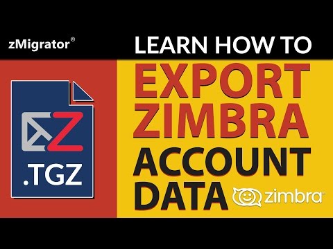 How to Save Zimbra Emails to Hard Drive - Backup Zimbra Accounts into TGZ - Emails, Contacts etc