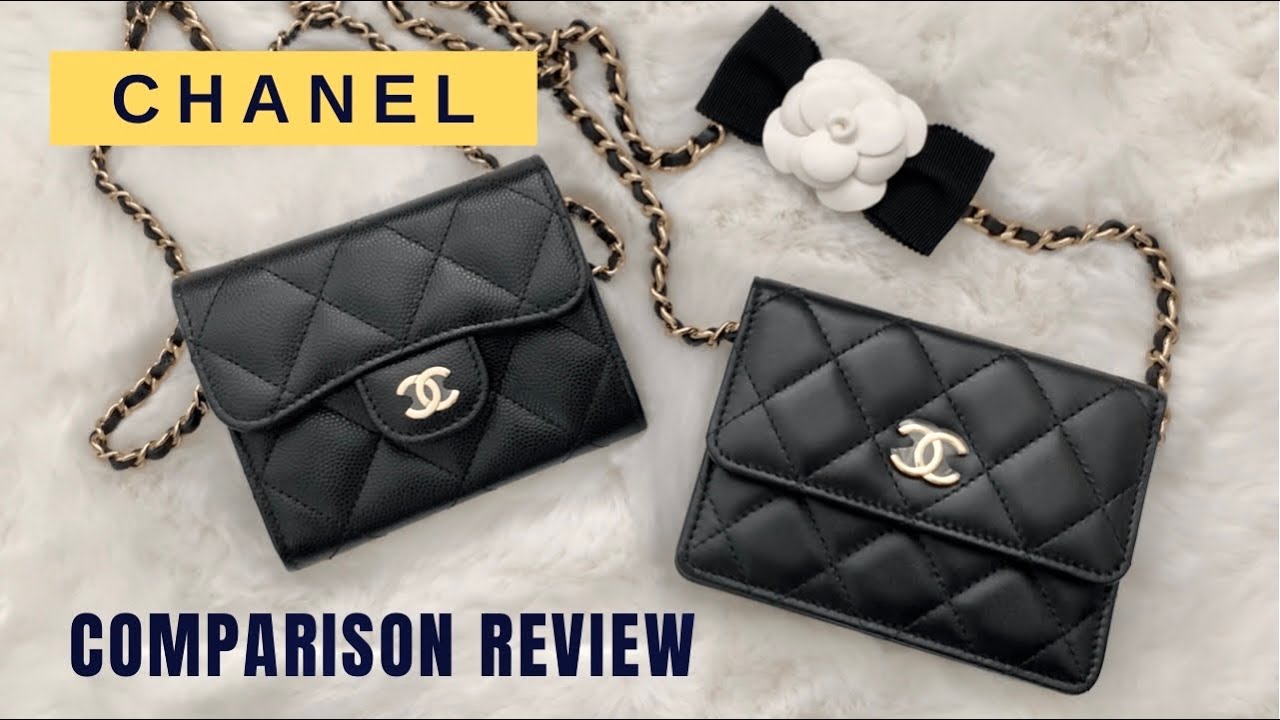 New Chanel card holder wallet holo31 caviar skin ghw