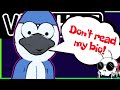 This VRChat deskie thug gets big mad over his friend's bio being read. | Video game trolling