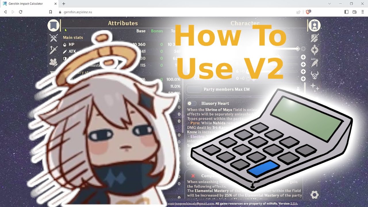 How To Use Genshin Impact Calculator Properly V2 YouTube