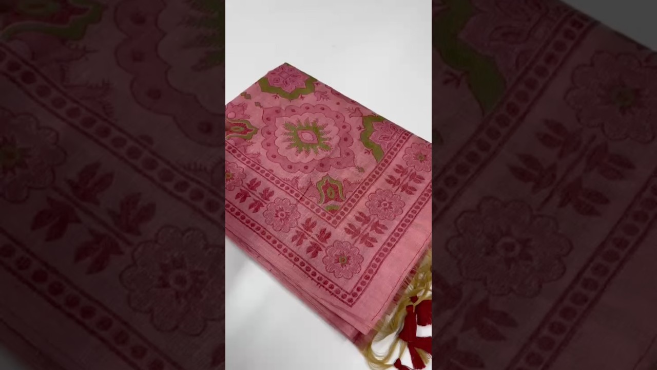 Traditional Pencil Art Soft Muga Cotton Saree