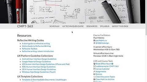 Online edit and update of Grav Open Course Hub Page, with 