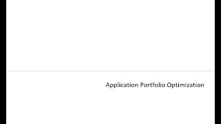 Application Portfolio Optimization Approach
